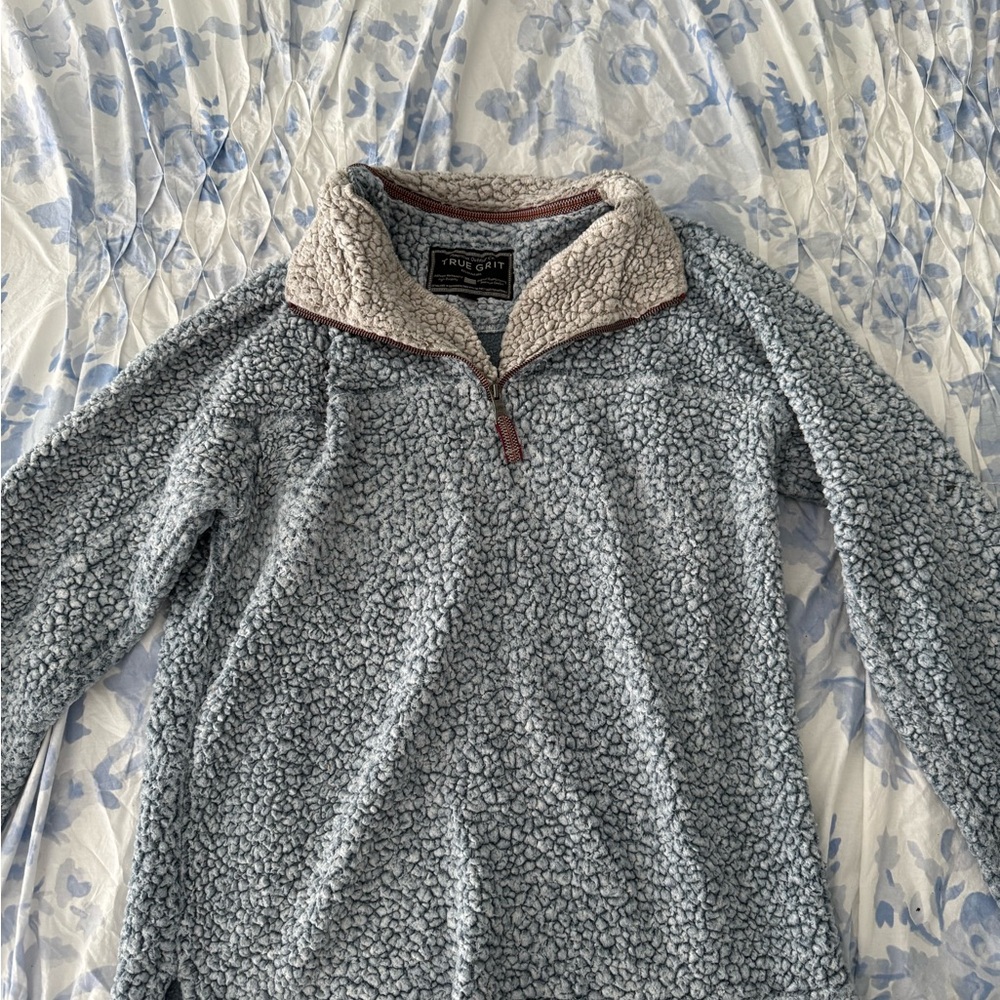True Grit Frosty Tip Pullover Large | Sherpa Fleece Quarter Zip